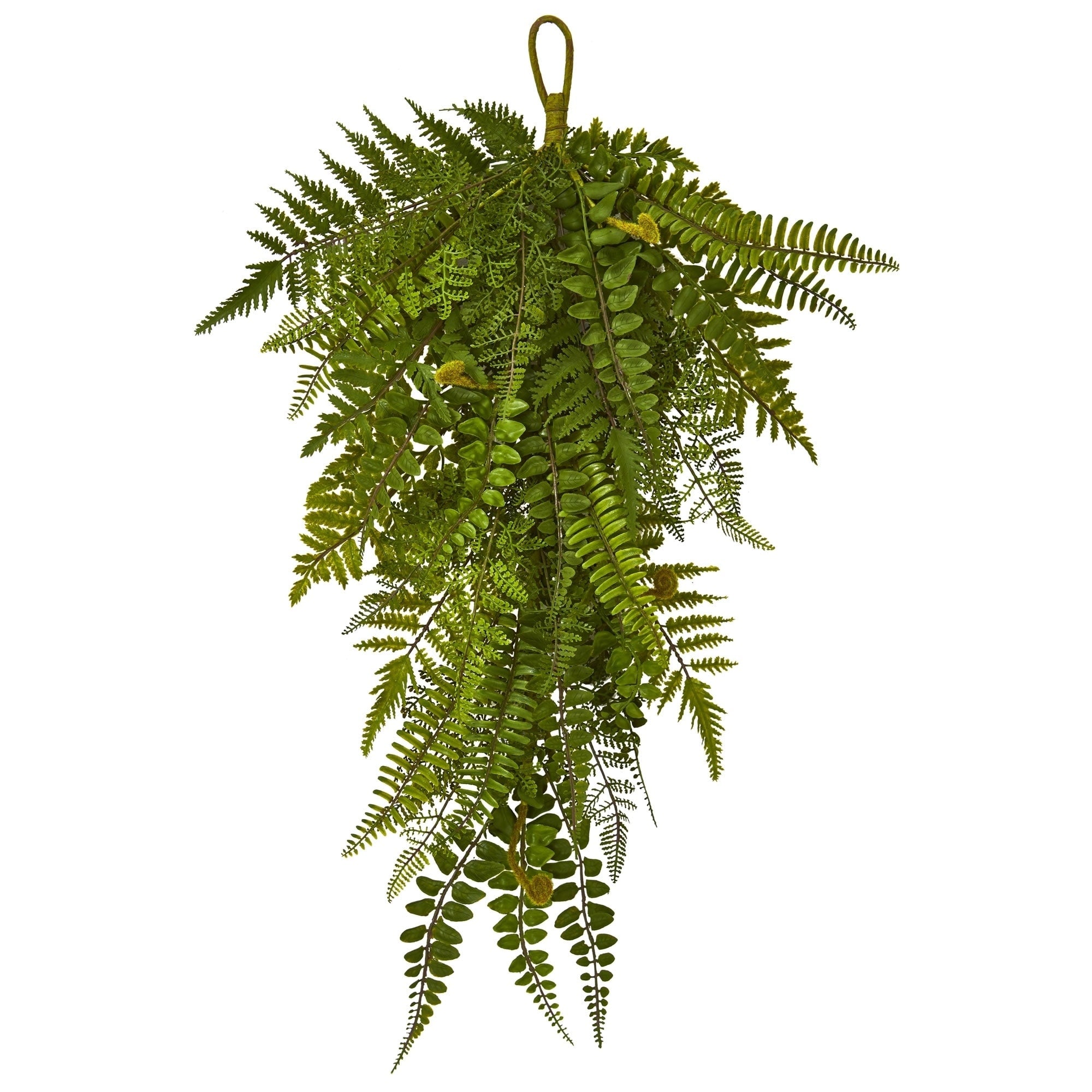 28 Fern Artificial Teardrop Set Of 2