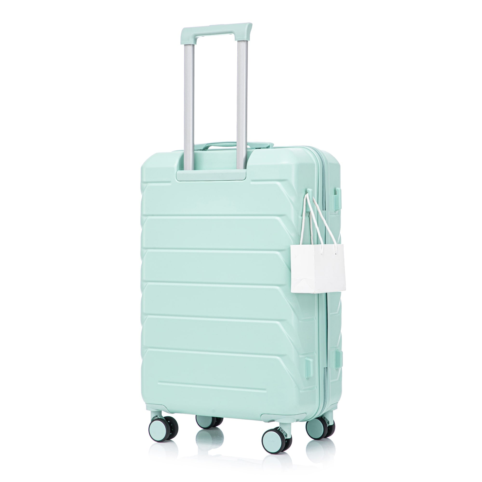 28 Inch Large Checked Luggage Scratch Resistant Surface Four Multi Directional Wheels With Combination Lock And Side Hooks