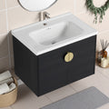28 Inch Soft Close Doors Bathroom Vanity With Sink For Small Bathroom Kd Packing