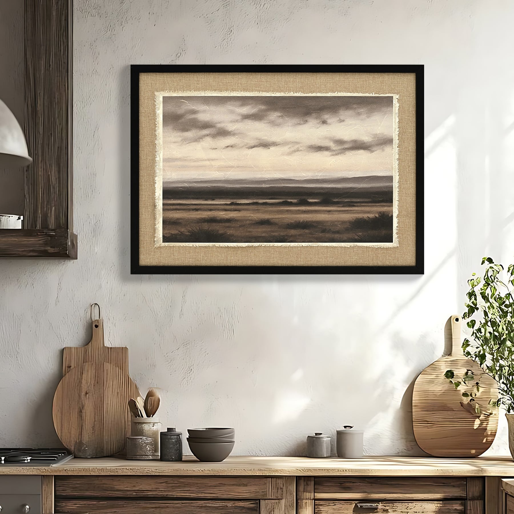 28 Inch Vintage Landscape Large Framed Wall Art Nature Wilderness Scenery Paintings Decor Aesthetic