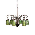 28 Inch Wide Terra Verde 6 Lt Chandelier