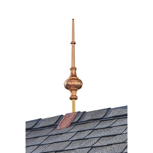 28 Morgana Pure Copper Finial With Decorative Copper Roof Mount