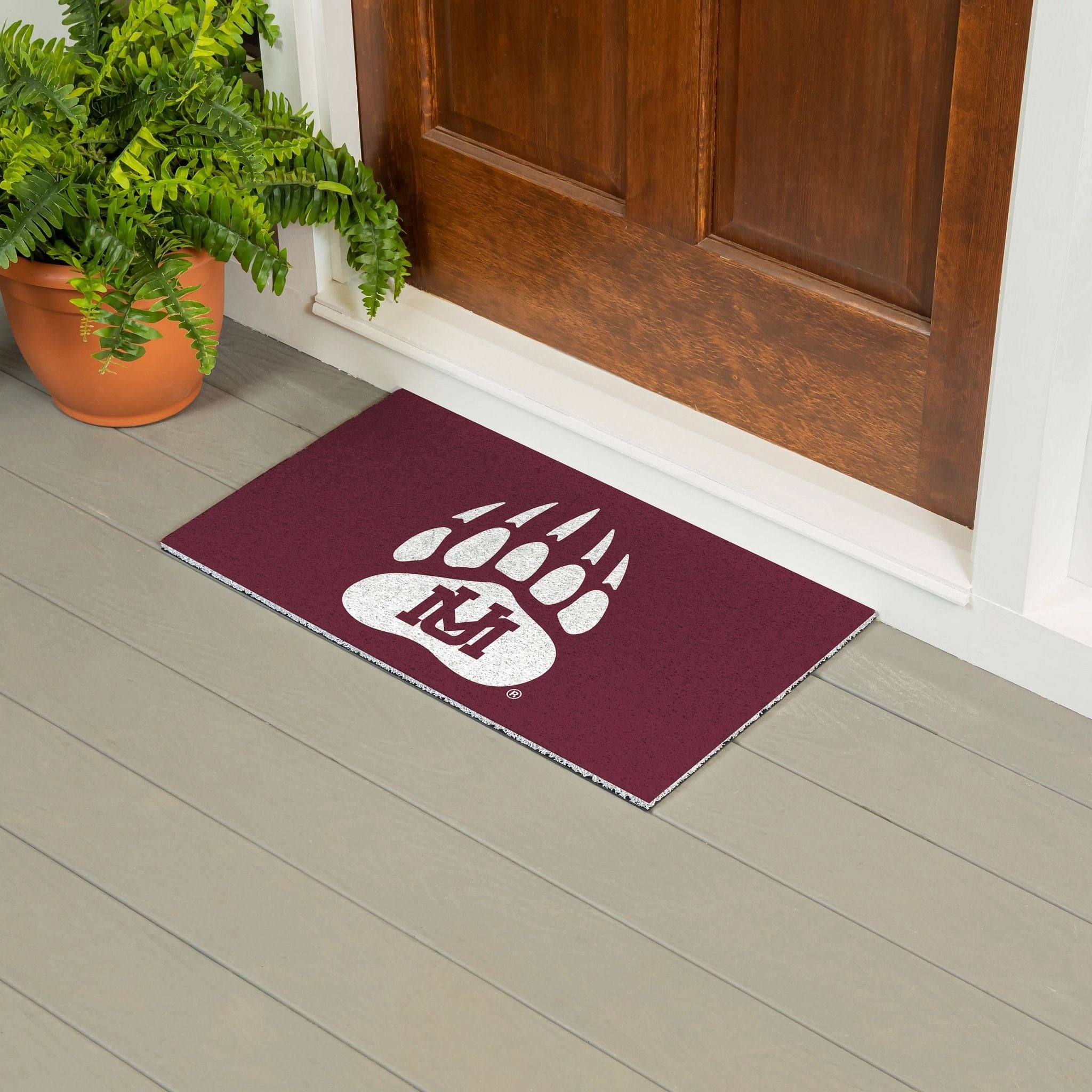 28 In. X 16 In. Full Color Pvc Door Mat University Of Montana 28 X 16