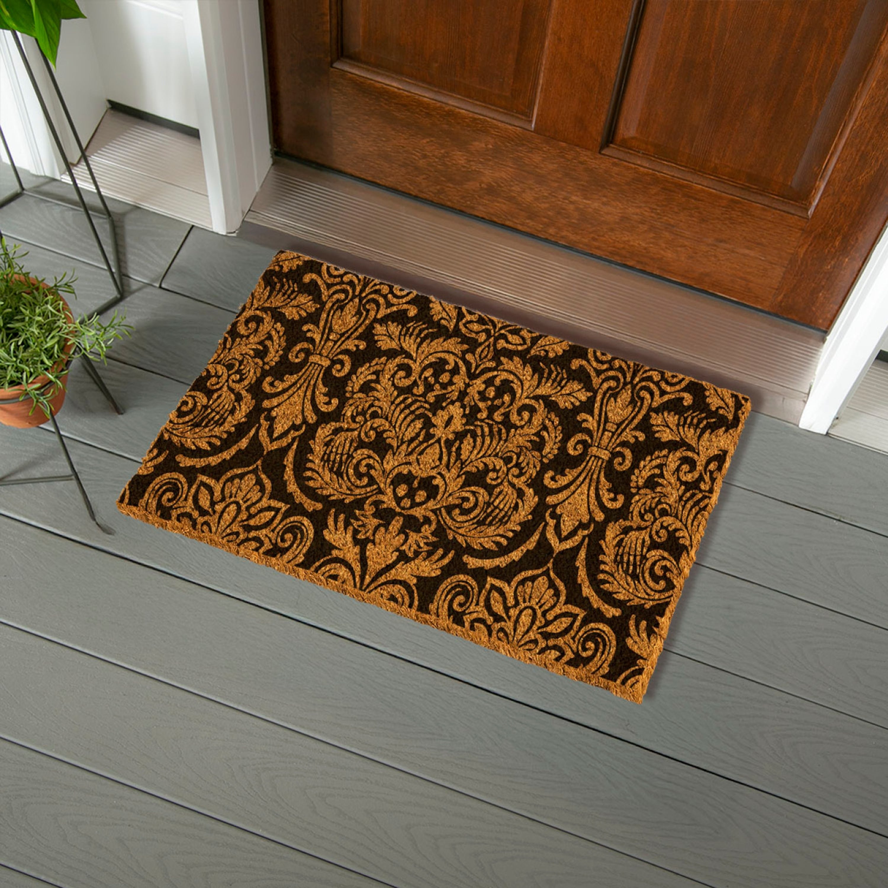 28 In. X 16 In. Halloween Pattern Coir Door Mat 28 X 16