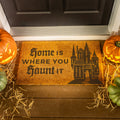 28 In. X 16 In. Home Is Where You Haunt It Halloween Coir Door Mat 28 X 16
