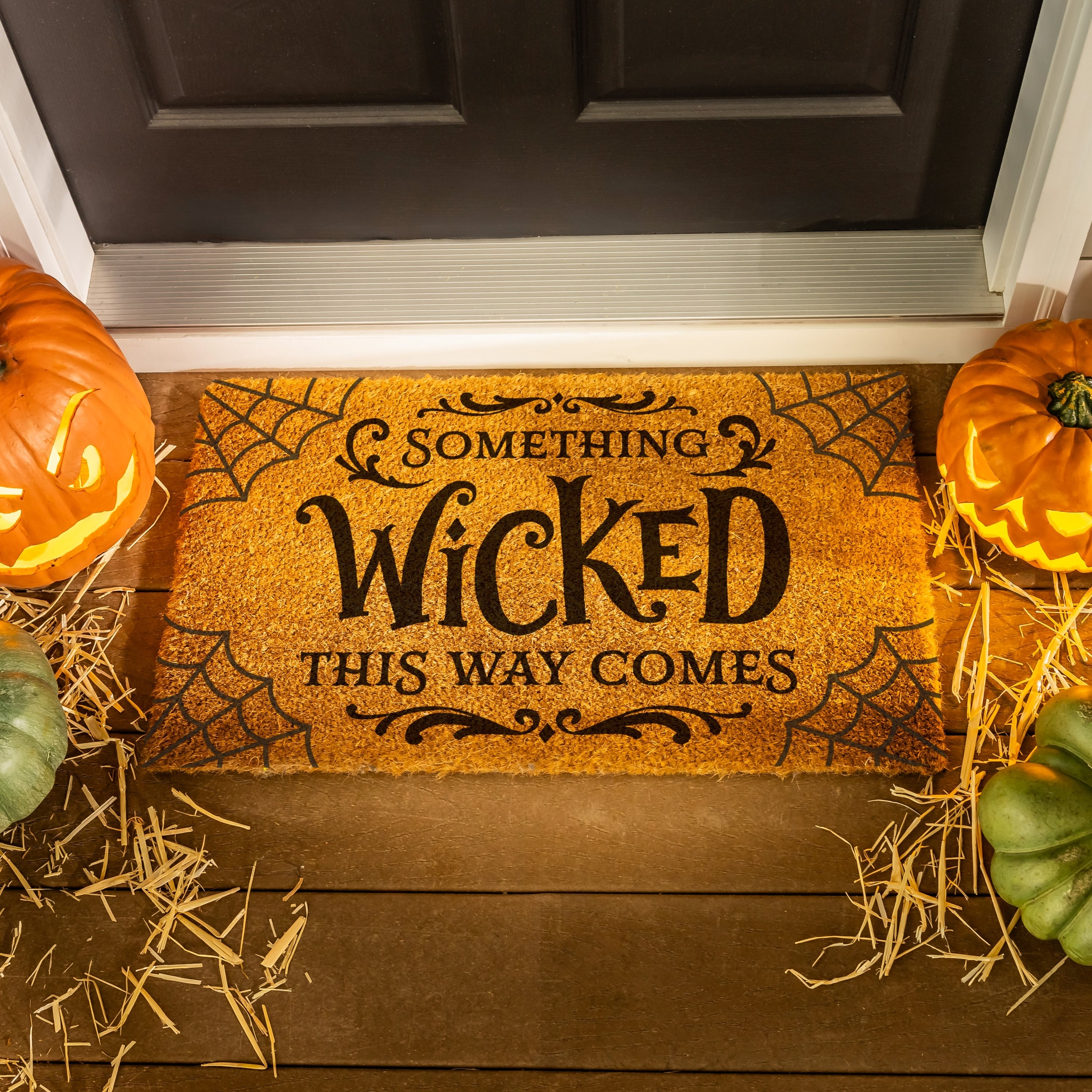 28 In. X 16 In. Something Wicked Halloween Coir Door Mat 28 X 16