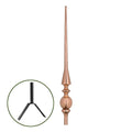 28 Inch Aragon Polished Copper Rooftop Finial By Good Directions