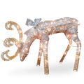 National Tree Company 28 Holiday Christmas Crystal Feeding Reindeer Decoration With Clear Lights