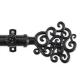 Instyledesign Cloud Adjustable Black Curtain Rod