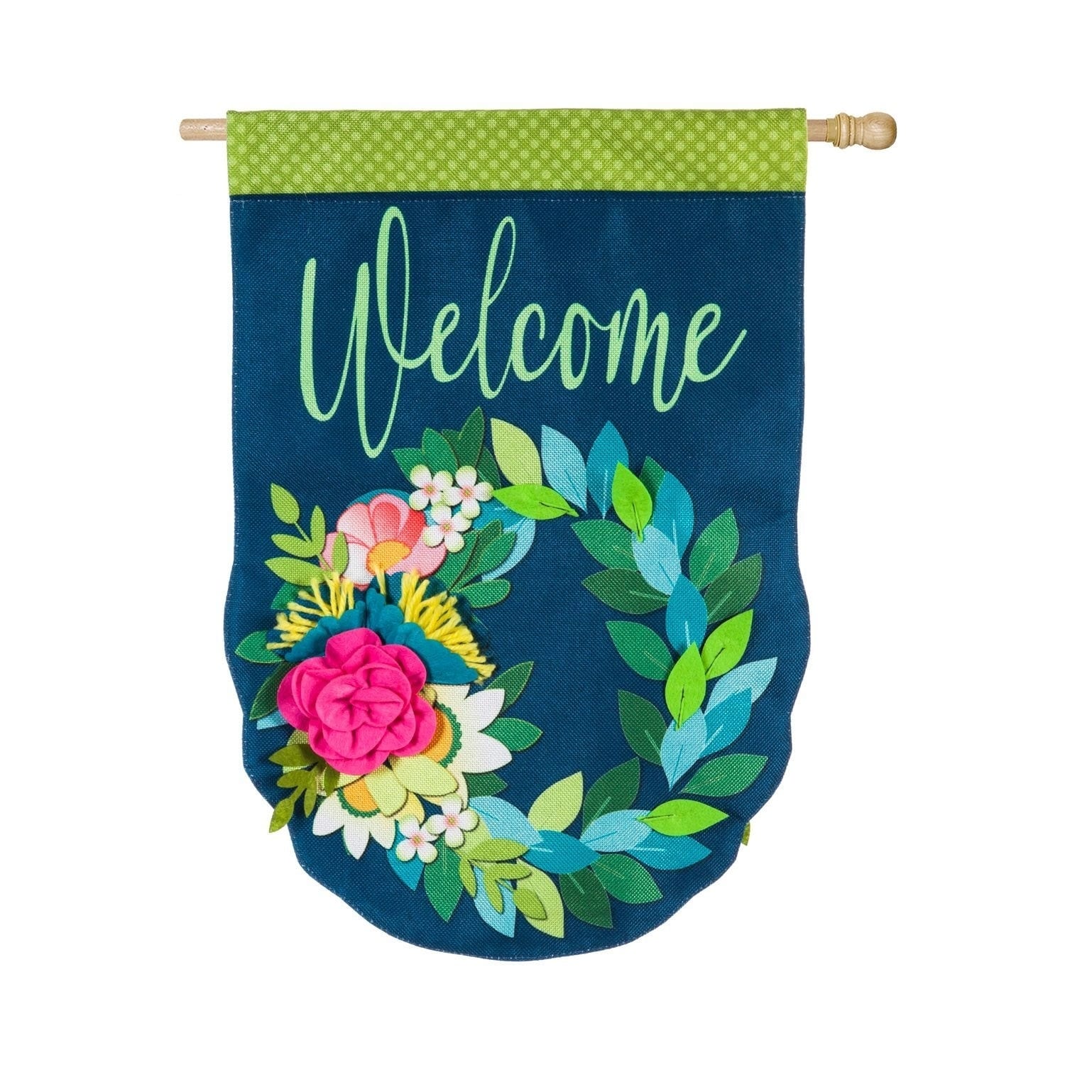 28 X 44 Flower Garden Burlap House Flag