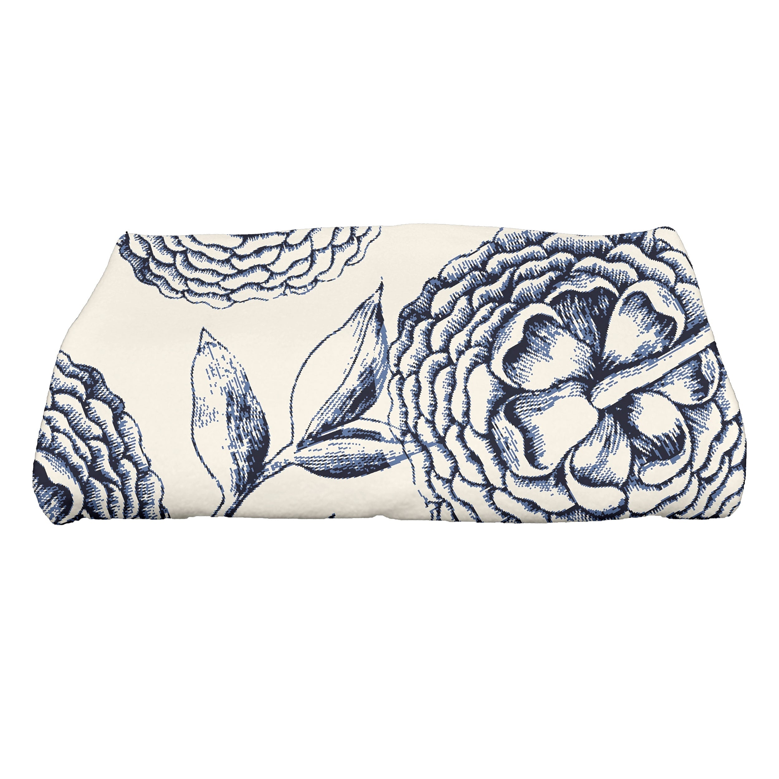 30 X 60 Inch Antique Flowers Floral Print Bath Towel