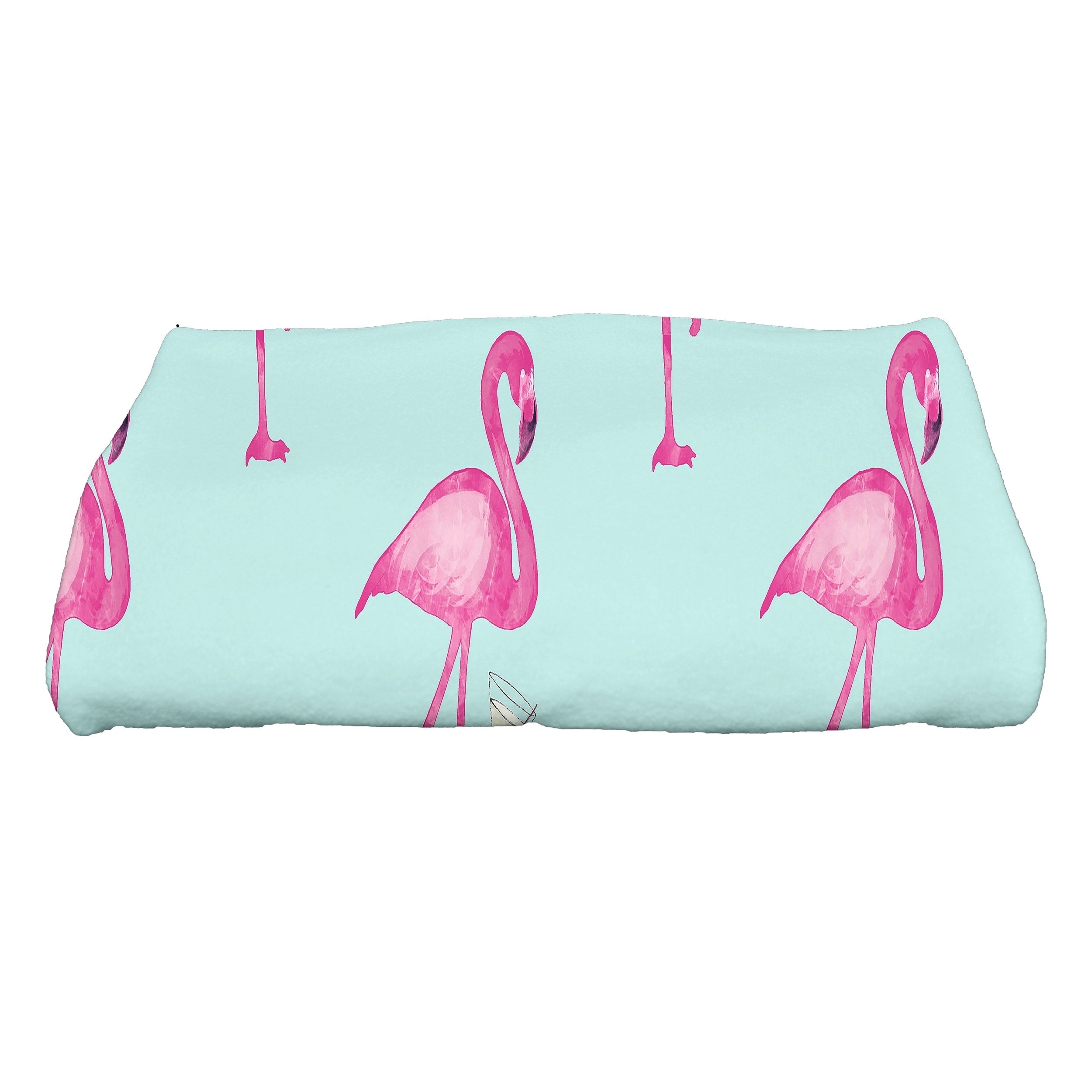 30 X 60 Inch Flamingo Fanfare Martini Animal Print Bath Towel