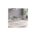 28.5 In.H Gray Finish Fabric Upholstery Circle Barrel Chair Set Of 2 With Straight Arm 8 X 10