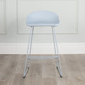Escape Contract Grade Plastic Metal Modern Sled Base Counter Stool Set Of 2