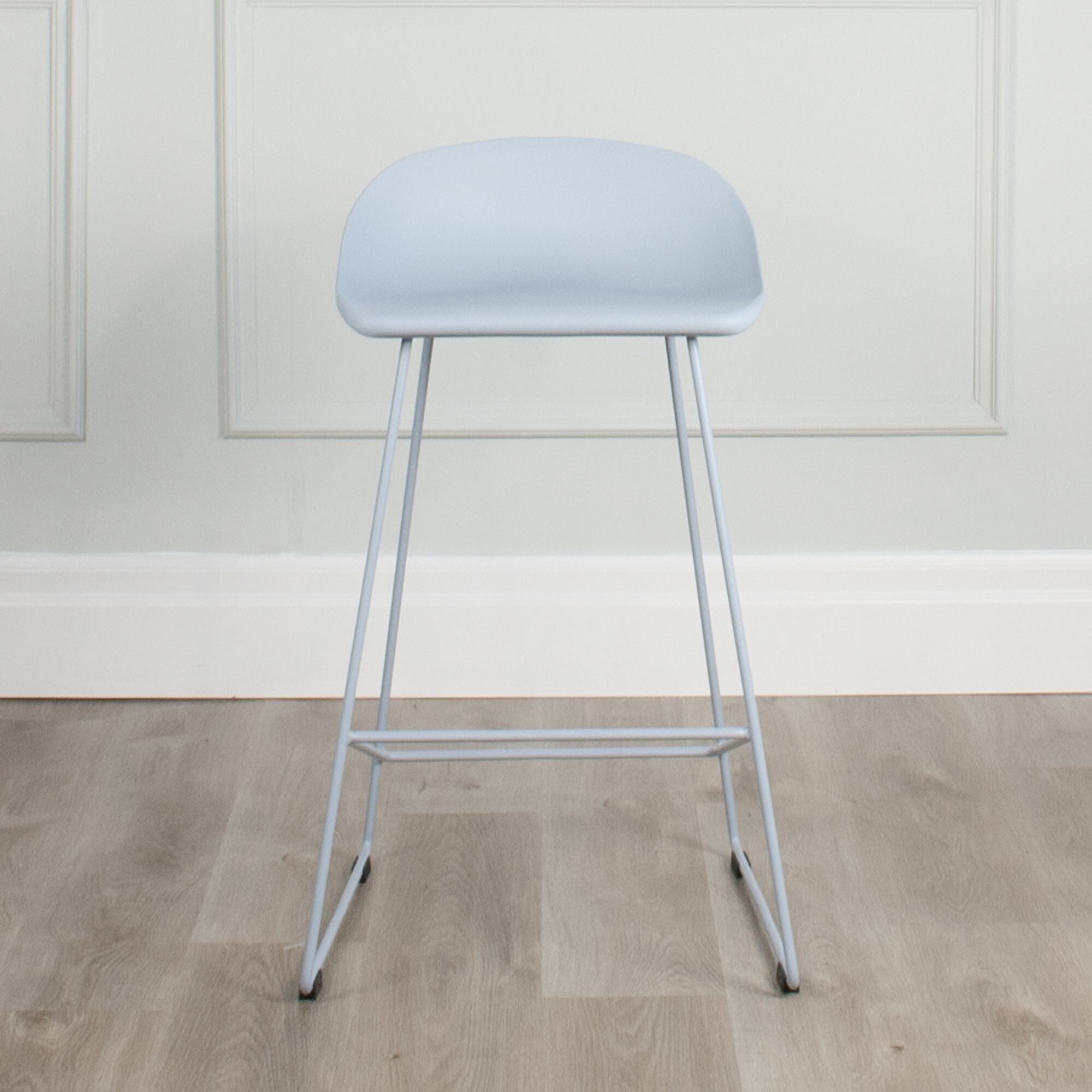 Escape Contract Grade Plastic Metal Modern Sled Base Counter Stool Set Of 2