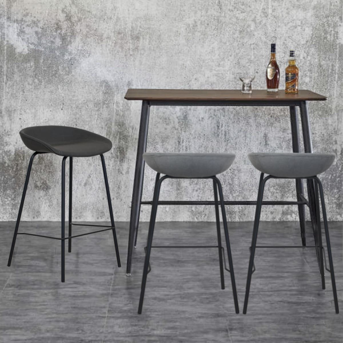 Mitch Leatherette Bar Stool 26 Inch 30 Inch