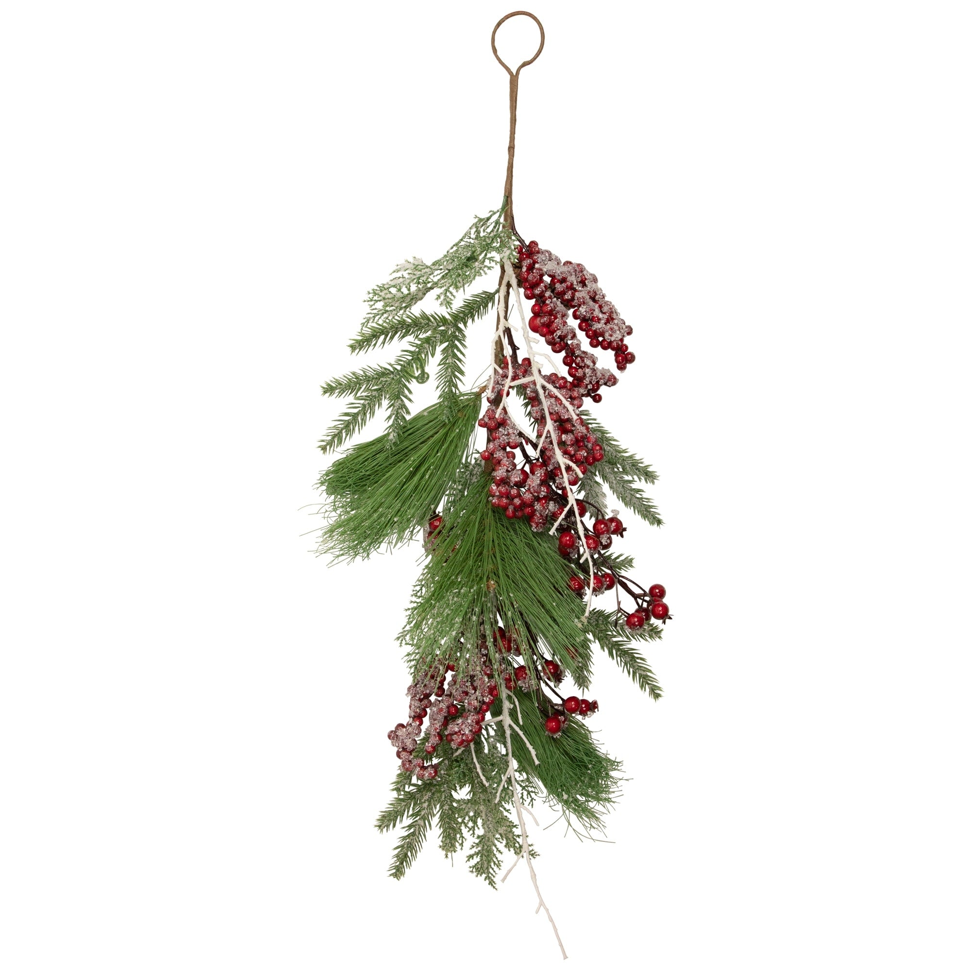 28 Festive Red Berries Pine Cones And Greenery Artificial Christmas Door Swag