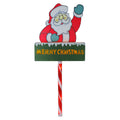 28 Lighted Santa Claus Merry Christmas Lawn Stake Clear Lights N A