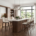 28 Upholstered Dining Bar Stool With Solid Wood Legs Set Of 3