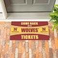 28 X 16 Pvc Door Mat Come Back With Tickets Northern State University 28 X 16