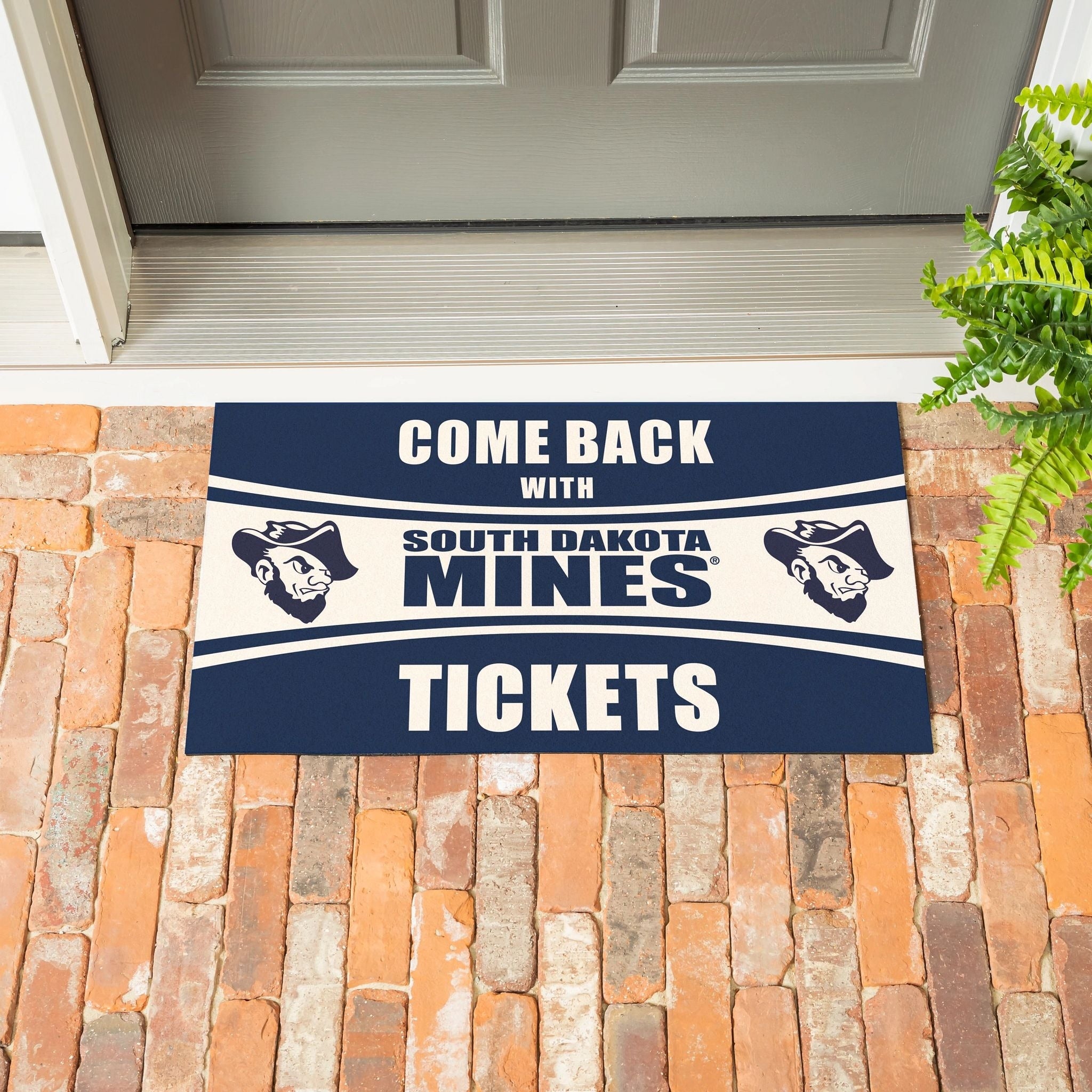 28 X 16 Pvc Door Mat Come Back With Tickets South Dakota School Of Mines Technology 28 X 16