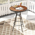 28 Outdoor Bar Table W Wood Like Tabletop Umbrella Hole Footrest