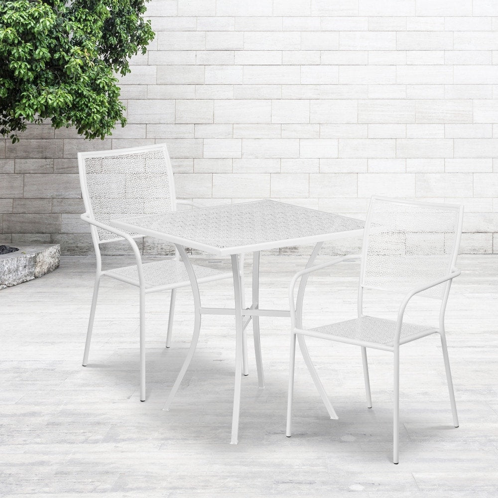 28Sq Patio Table Set 2 Chairs