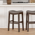 29.5 In.H Gray Finish Low Back Wood Frame Barstool Polyester Seat Set Of 1 31
