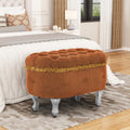 29.5 Storage Benches End Of Bed Bench With Button Tufted Fabric Upholstered Storage Ottoman Window Bench With Fringe