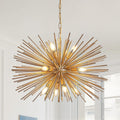 29 12 Light Starburst Chandelier Gold Sputnik Pendant Light Fixture For Living Room Dining Room Bulb Not Included