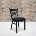 Lancaster Home Metal Wood X Back Chair