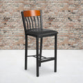 Lancaster Home Metal Vertical Slat Back Stool