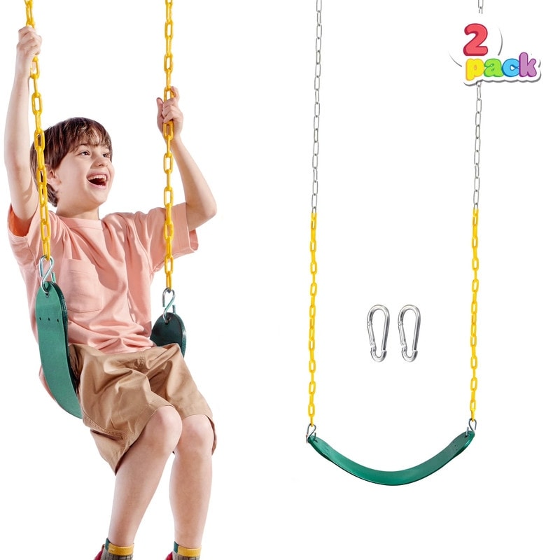 2Pack Green Swing Seats Heavy Duty With 66 Chain