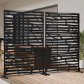 2Pc Metal Privacy Screen Fence Freestanding Decorative Outdoor Screen Laser Cut Metal Patio Divider Weather Resistant