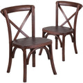 Lancaster Home Kids Cross Back Brown Wood Chair