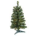 2 Green Christmas Tree With 35 Led Lights And 72 Braches