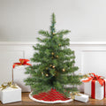 2 Pre Lit Led Canadian Pine Artificial Christmas Tree Clear Lights
