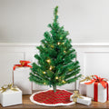 2 X 14 Pre Lit Mixed Classic Pine Medium Artificial Christmas Tree Warm Clear Led Lights