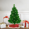 2 Pre Lit Pardise Lime Green Tinsel Pine Artificial Christmas Tree Clear Lights