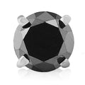 2Ct Black Diamond Single Stud 14K White Gold