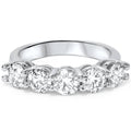 2Ct Real Round Solitaire Diamond Wedding Anniversary 14K White Gold Ring