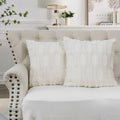 2Pcs Geometric Embossed Throw Pillow Covers