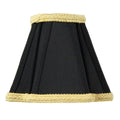 2X5X5 Black With Gold Liner Chandelier Clip On Lampshade