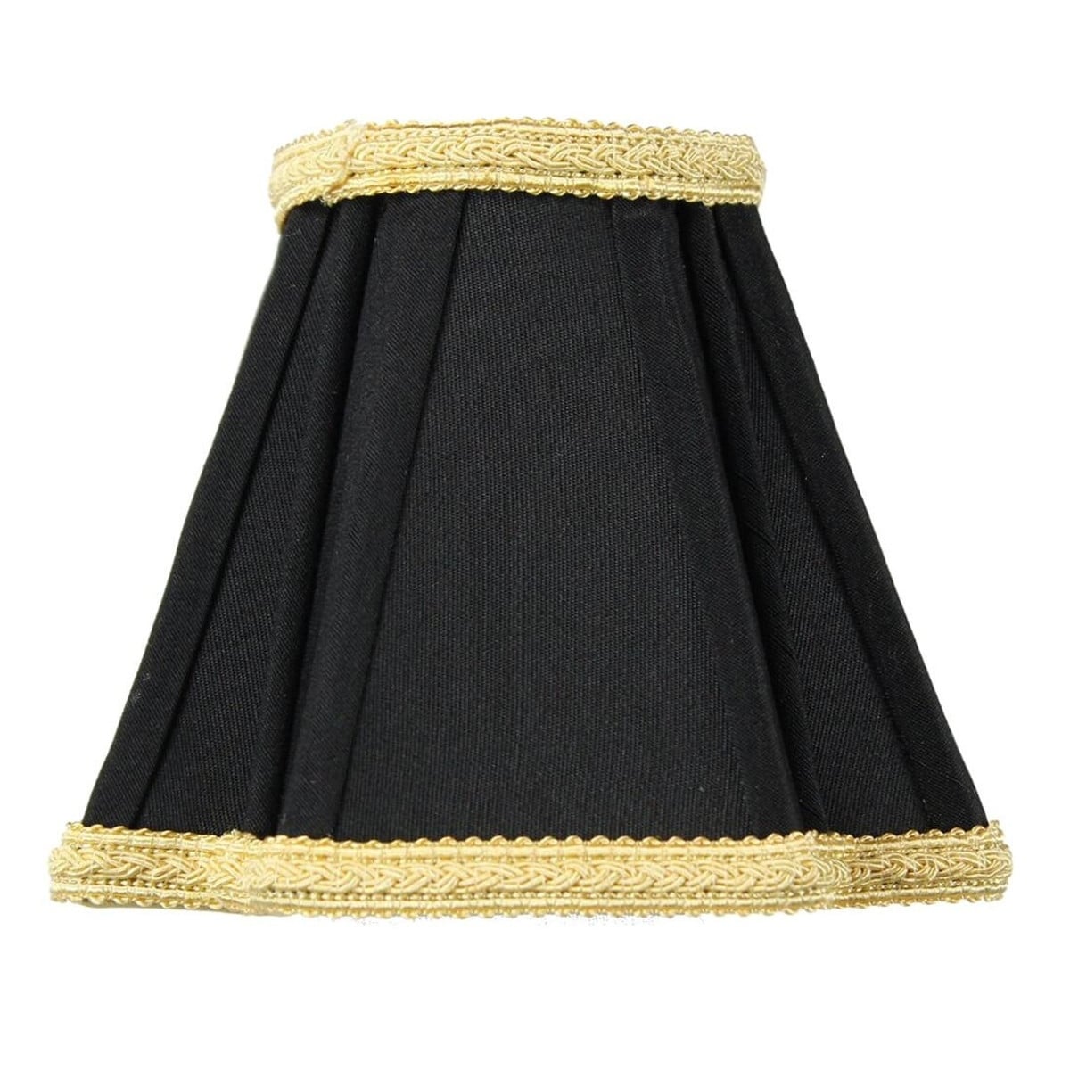 2X5X5 Black With Gold Liner Chandelier Clip On Lampshade