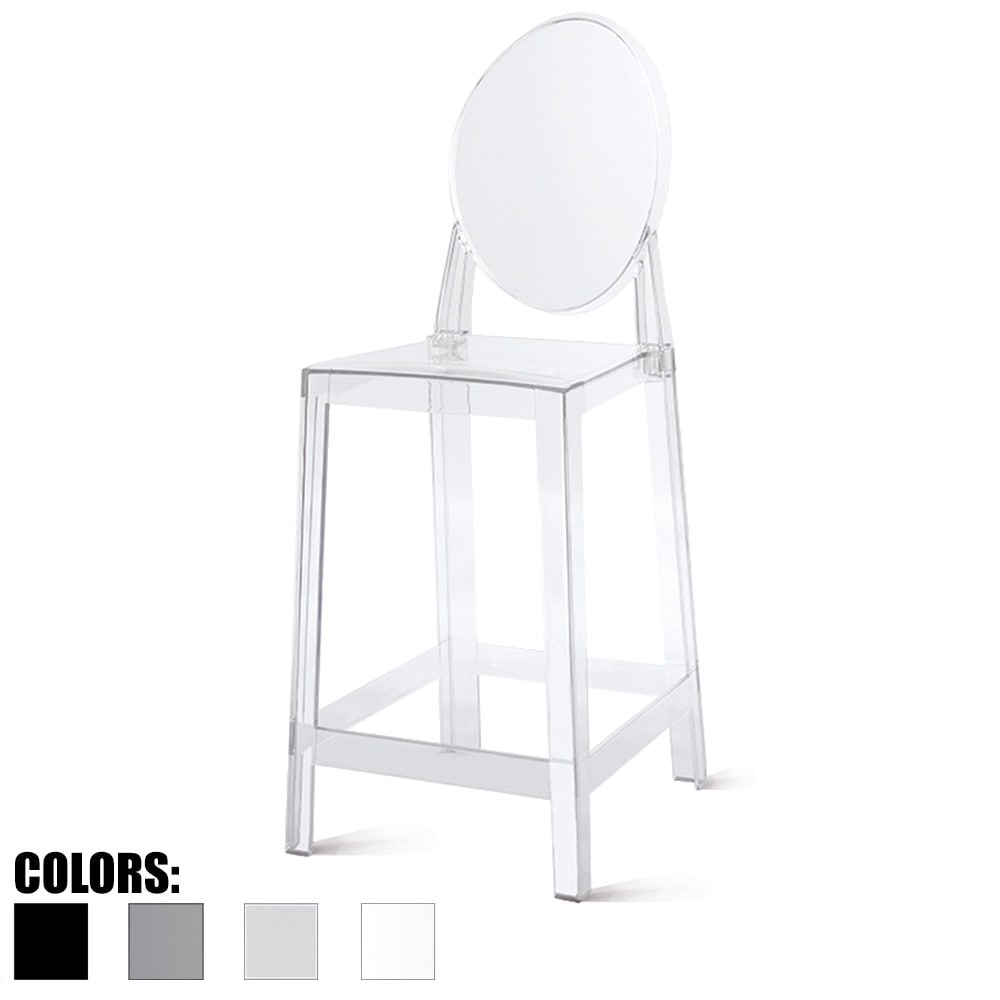 2Xhome Clear 25 Seat Height With Modern Plastic Side Armless Bar Stool Counter Stool Accent Stool Lounge No Arms