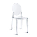 2Xhome Large Clear Plastic Armless Side Chair Acrylic Chairs Polycarbonate For Wedding Kitchen Desk Home Office