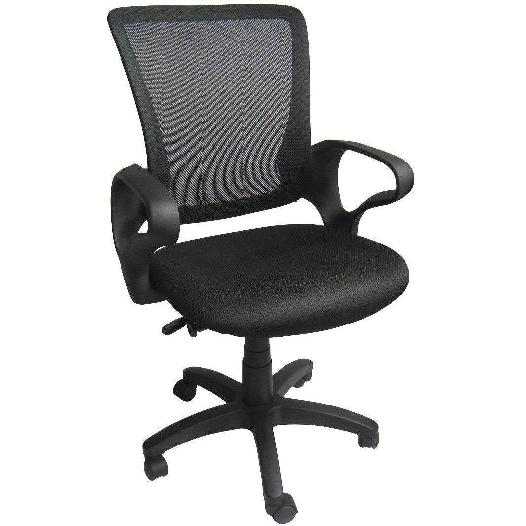 2Xhome Mesh Ergonomic Executive Computer Office Desk Task Chair With Cushion Arms Back Wheels Swivel Adjustable Height Mid Back