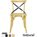 2Xhome Mid Century Modern Contemporary Antique Style Cross Back X Open Wooden Frame Dining Chair Accent Chairs Wood Chairs