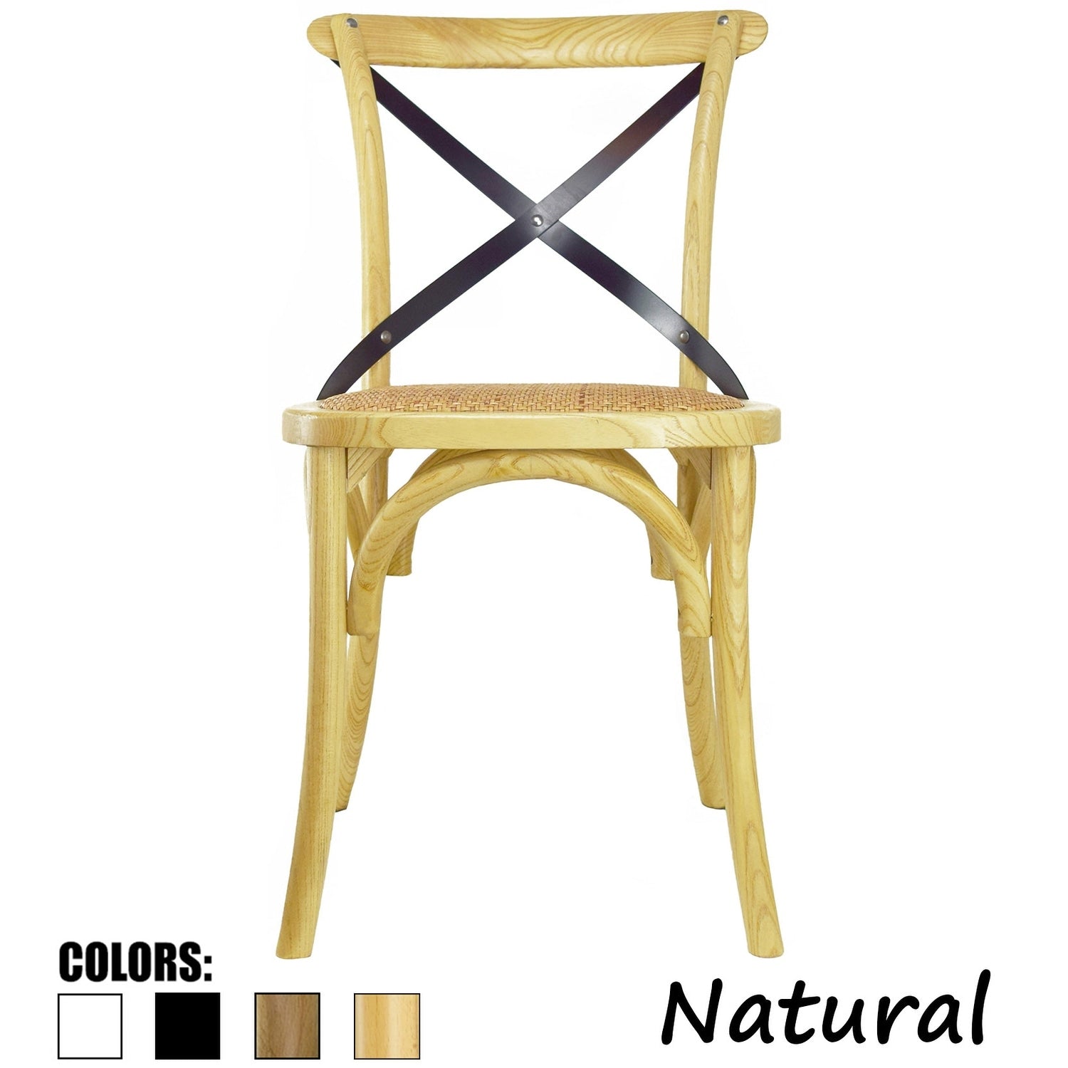 2Xhome Mid Century Modern Contemporary Antique Style Cross Back X Open Wooden Frame Dining Chair Accent Chairs Wood Chairs