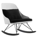 2Xhome Modern Large Rocking Chair With Cushion Plastic Arm Chair Lounge Nursery Living Room Rocker Replica Decor Furniture